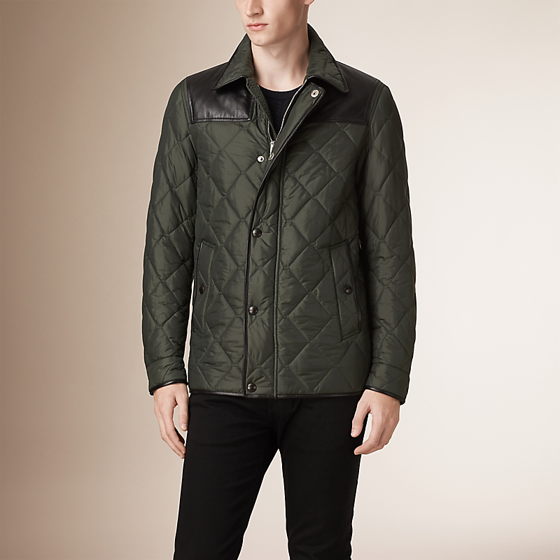 BURBERRY/博柏利羔羊皮装饰战地夹克 39992161