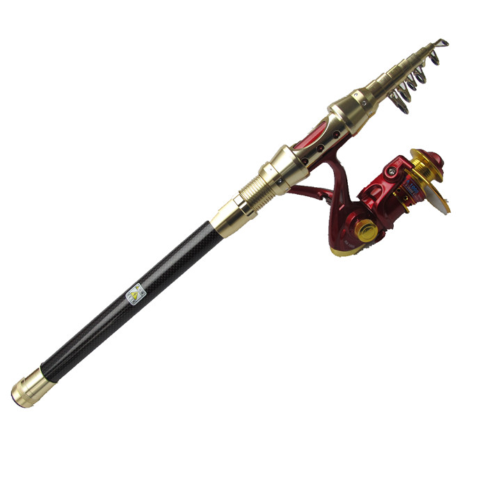 2 1 2 7 meters fiery red gold rod carbon sea rod ultra-light ultra-hard short section long-range throwing rod fishing gear set fishing rod