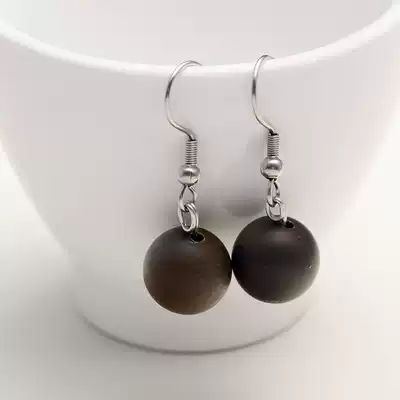 Longtang natural Sibin stone earrings for men and women simple earrings