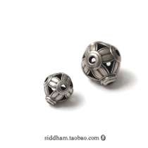 Xitan ~ Hollow Lotus Three-way Buddha Head 925 Silver Tibetan Retro Bead Hand String with Pearl Wenplay Accessories