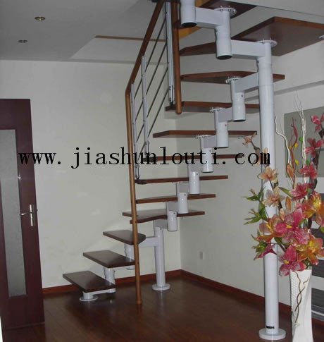 Factory direct indoor stair duplex staircase steel wood staircase attic staircase necked staircase solid wood staircase