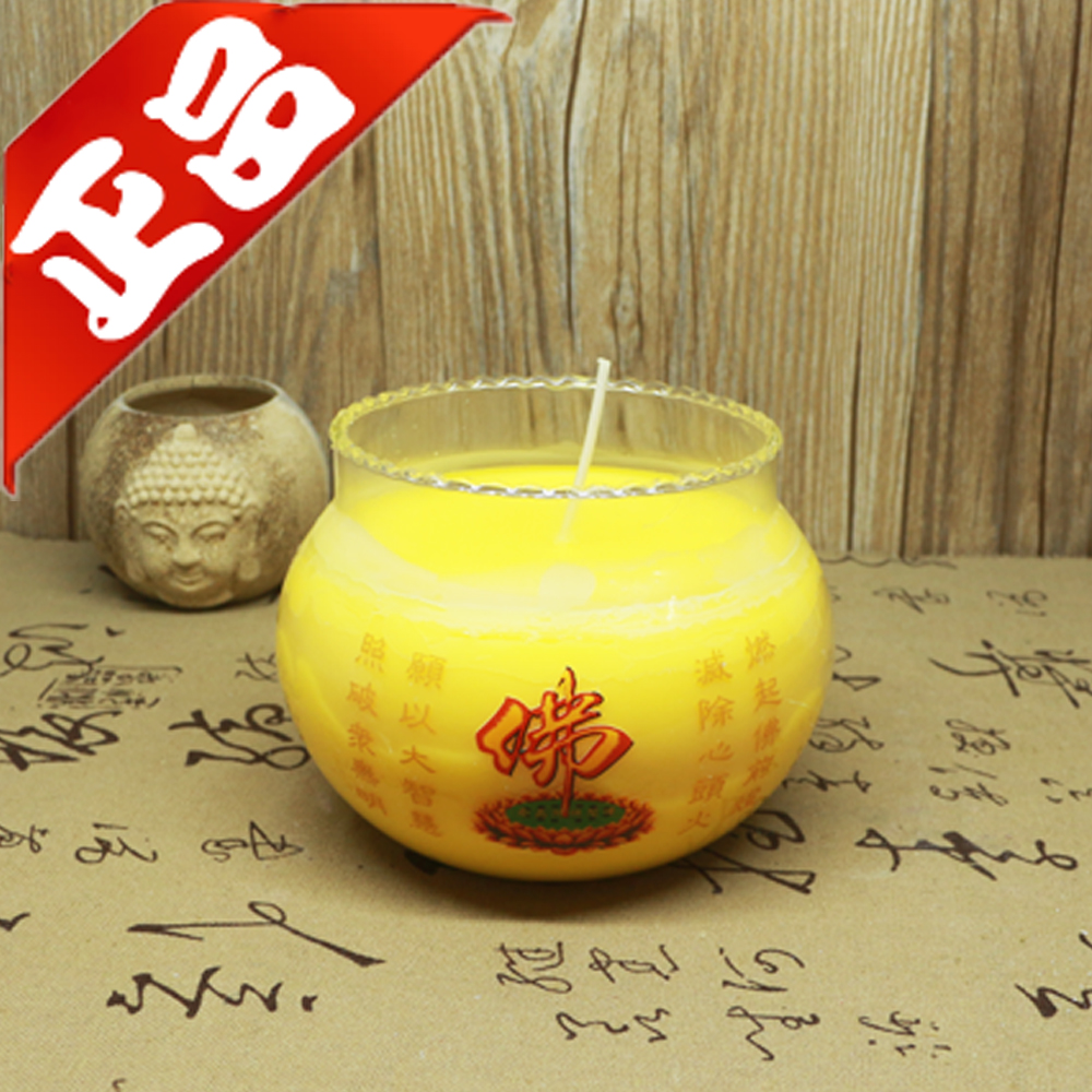 Wonderful view Tibetan ghee lamp batch 3 days Buddha character large bowl type pure ghee oil lamp for the light of the Buddha oil lamp