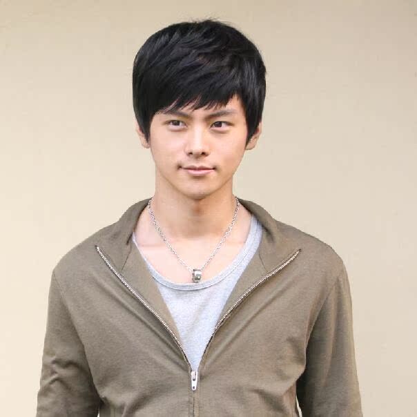 男士假发 蓬松时尚主持人假发 男生帅气自然短直发学生层次斜刘海