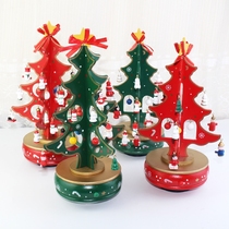 Christmas decorations Wooden music box Christmas tree Christmas tree decoration hotel shopping mall layout