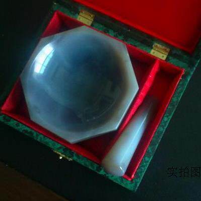 Agate mortar first grade 80mm made of natural agate, suitable for laboratories, pharmaceutical factories, chemical industry