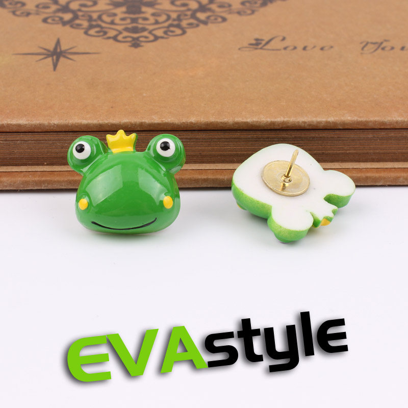 Cute Cartoon Frog Prince Pushpin Decoration Felt Door Creative Cork Message Photo Wall Plastic Press Nail HOT