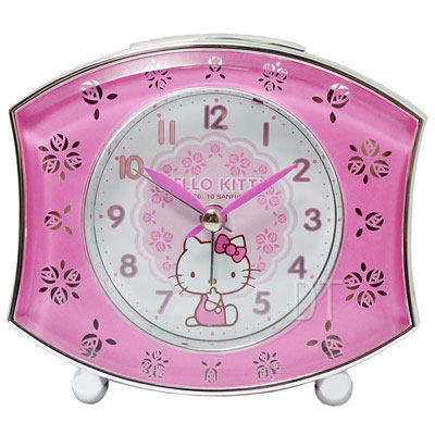 HELLO KITTY classic rose greed sleeping mute alarm clock JM-D724KT-Taobao
