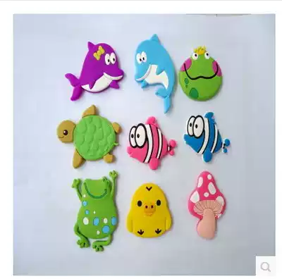 Custom rubber magnetic refrigerator sticker soft glue drop glue cartoon logo sticker type magnetic refrigerator sticker