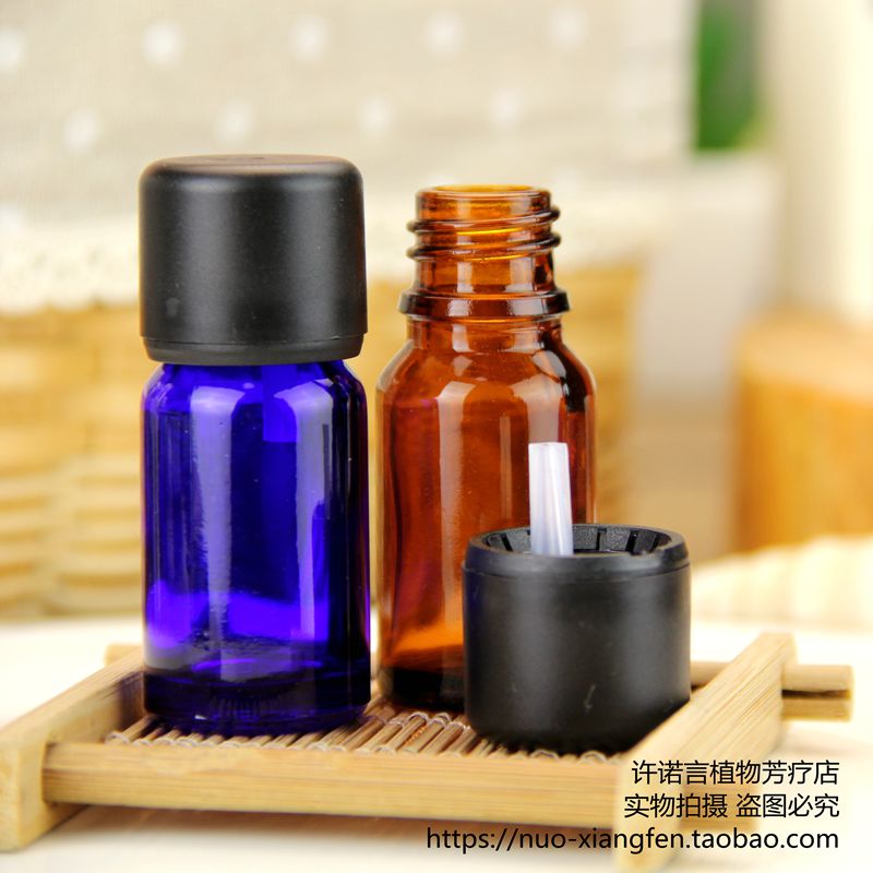 make promises high quality tea blue glass oil bottles 5ml-100ml multi-standard plug import jing you gai