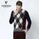 Áo len nam Versino vinsino 17 mùa thu và mùa đông mới áo len sọc màu cashmere cổ tròn - Áo len Cashmere
