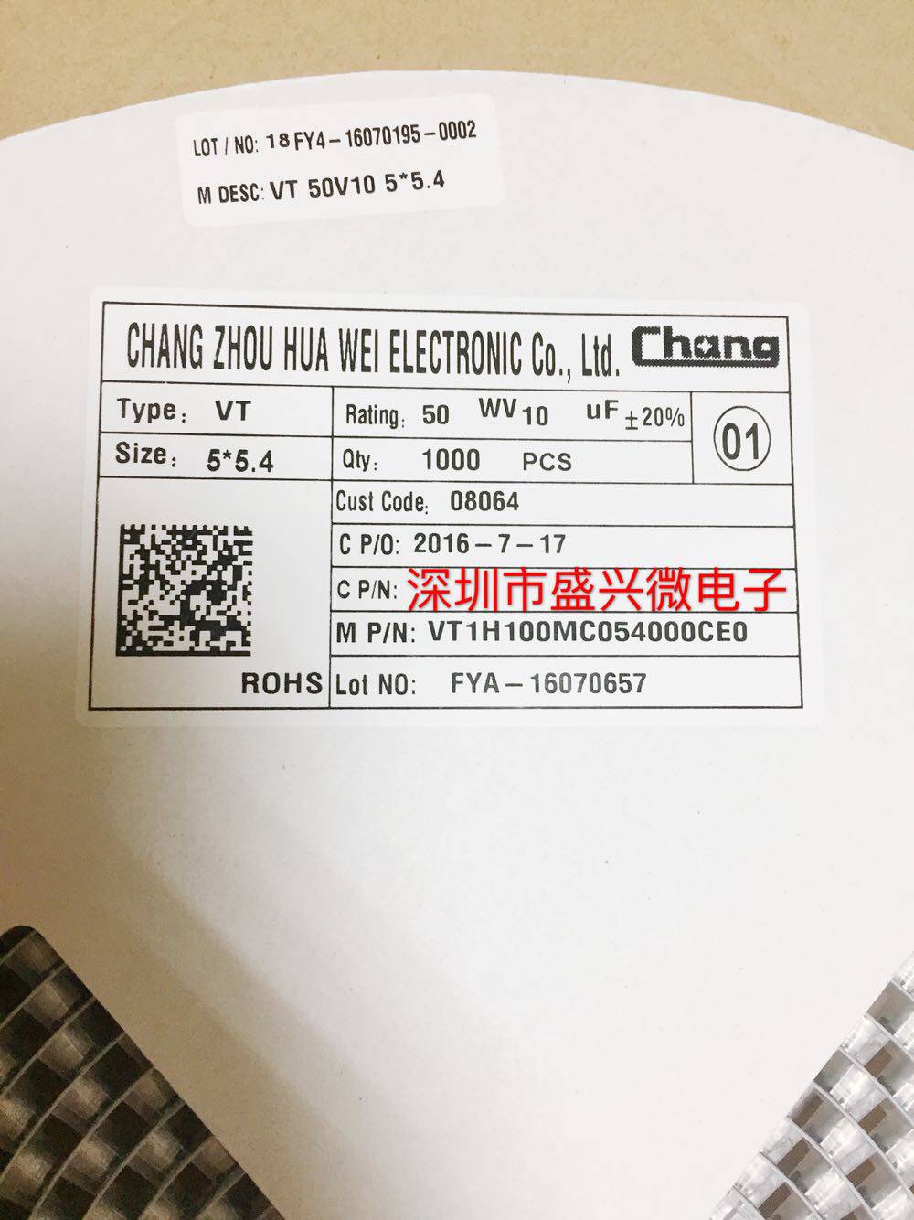 Original Warwick SMD electrolytic capacitor 50V10UF Volume 5X5 4 VT series 105 degrees 