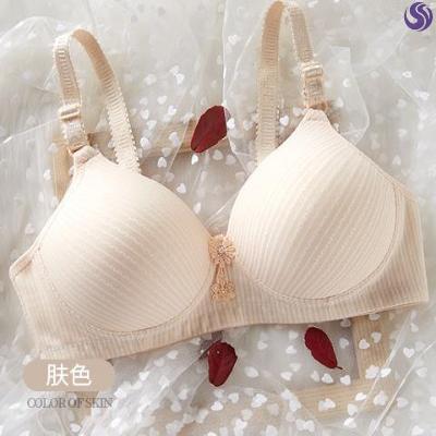Urban sexy beauty underwear women without steel ring small chest gathered bra suit adjustable anti-expansion thin side