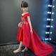 Cô gái ăn mặc công chúa váy đỏ mùa hè lớn trẻ em váy cưới pettiskirt hoa cô gái catwalk trang phục piano trailing bộ vest bé trai đi tiệc Váy trẻ em