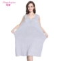 Jianqian £ 200 với ngực pad và phân bón XL của phụ nữ nightdress đồ ngủ nhà dịch vụ mùa hè lỏng cộng với chất béo mm đồ bộ mặc nhà