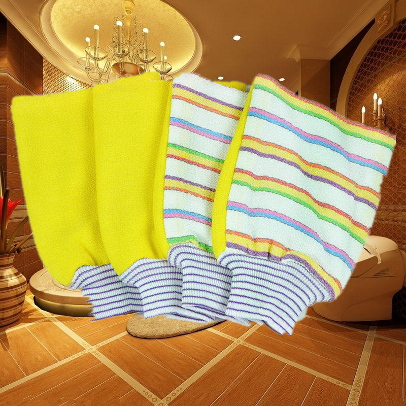 洗澡巾强力去污死皮角质搓澡巾搓泥搓背粗纱细纱双面两用沐浴手套