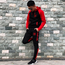 New Thailand broadcast T-shirt Slim sweatshirt male hooded pullover long sleeve trend suit autumn and winter sportswear D01