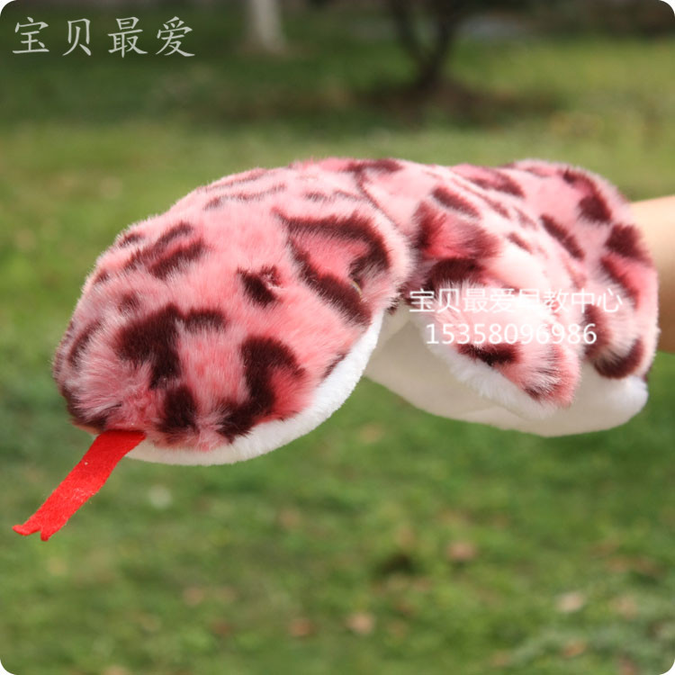 New python animal hand puppet children's gloves plush toy farmer and snake story doll large