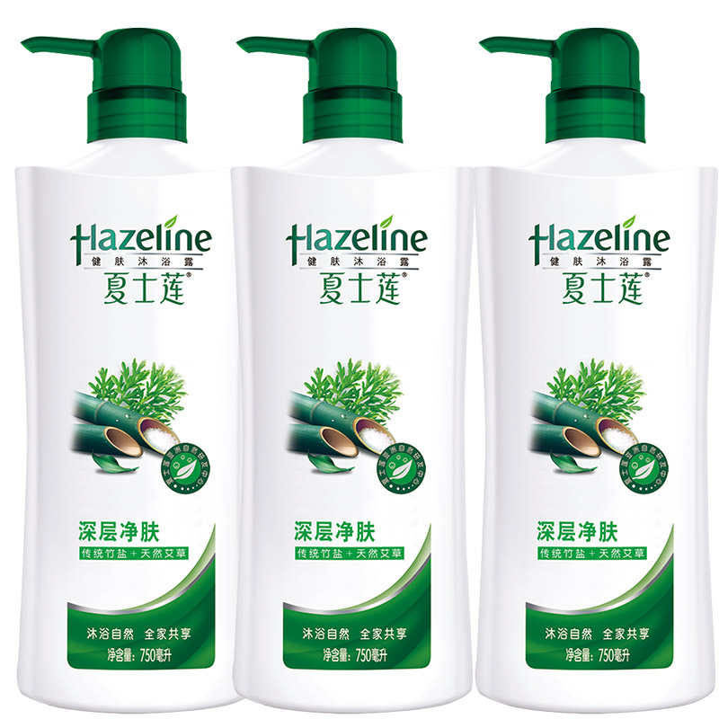 夏士莲深层净肤健肤沐浴露750ml*3