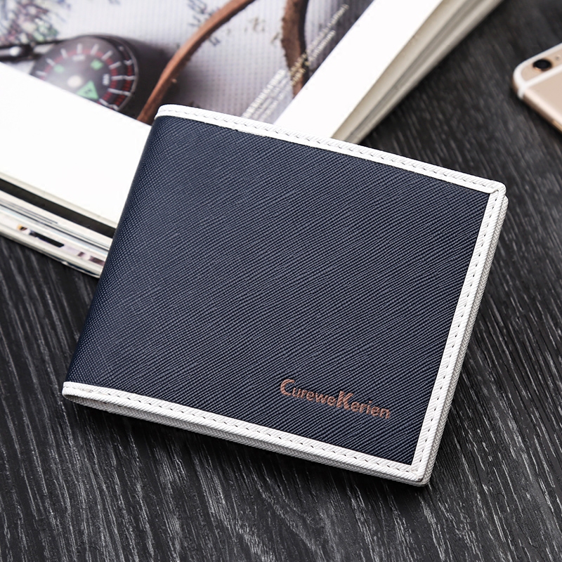 Wallet Men Short Japanese Korean Edition Young Fashion Docard Wallet Banker Leisure Student Tide Simple Leather