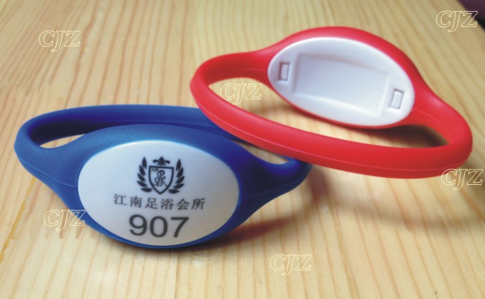 CJZ-GJ01: Swimming pool fitness foot bathroom bathing place sauna lock ID induction silicone hand number plate
