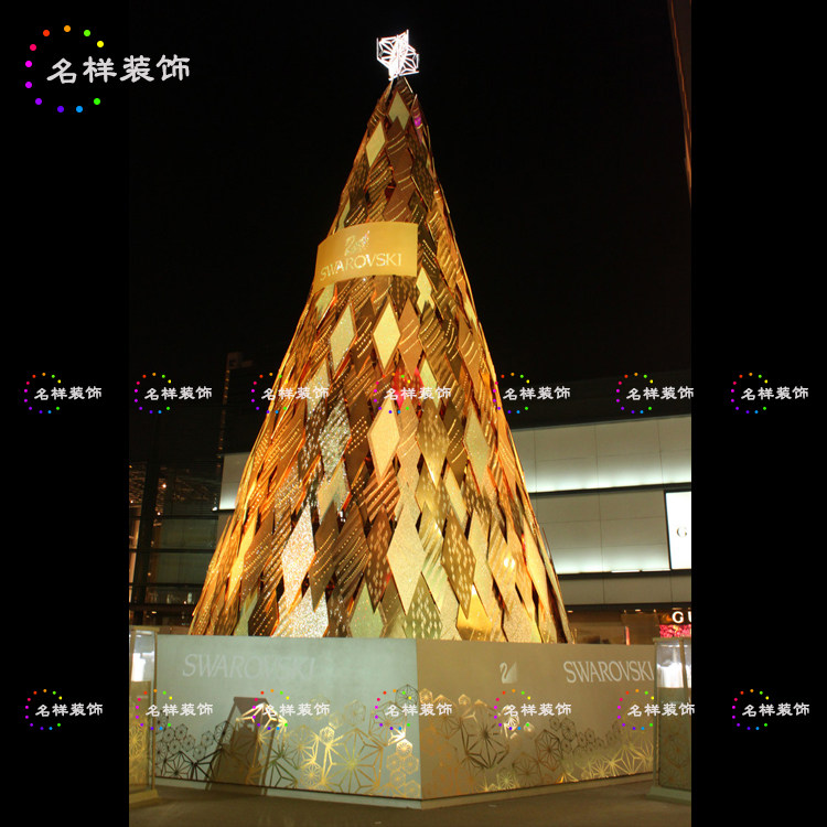 Name-like large outdoor street Christmas tree swing decorated with acrylic Christmas tree mall Christmas tree scene manufacturer