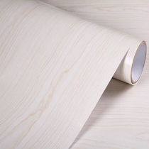 White maple grain sticker Light color Boeing sheet Waterproof self-adhesive wallpaper Old furniture Wooden cabinet wardrobe wooden board desktop renovation