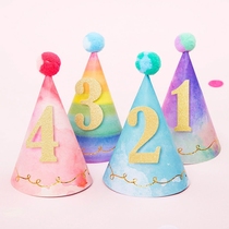 Beautiful birthday party hat children 18 years old adult dress baby cake hat Princess girl party