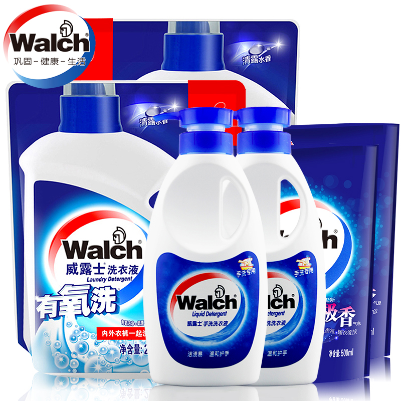 威露士洗衣液2KG*2袋装有氧洗+全效手洗洗衣液3斤*2补充装护手