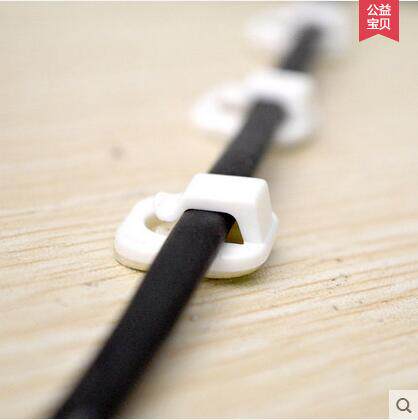 Adhesive telephone line fastening wire clamping optical fiber network route buckle data line wagon recorder fixer wire containing clamp