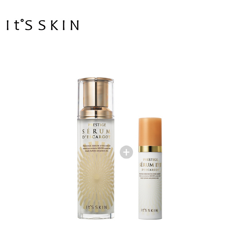 韩国正品it's skin/伊思蜗牛精华套盒40ml+眼霜15ml套装 祛痘修复