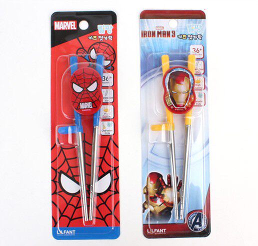 South Korea Spider-Man Children Chopsticks Training Chopsticks 3 Years Old 6 Children 3 Learning Chopsticks Home Girls Baby Training Assistance