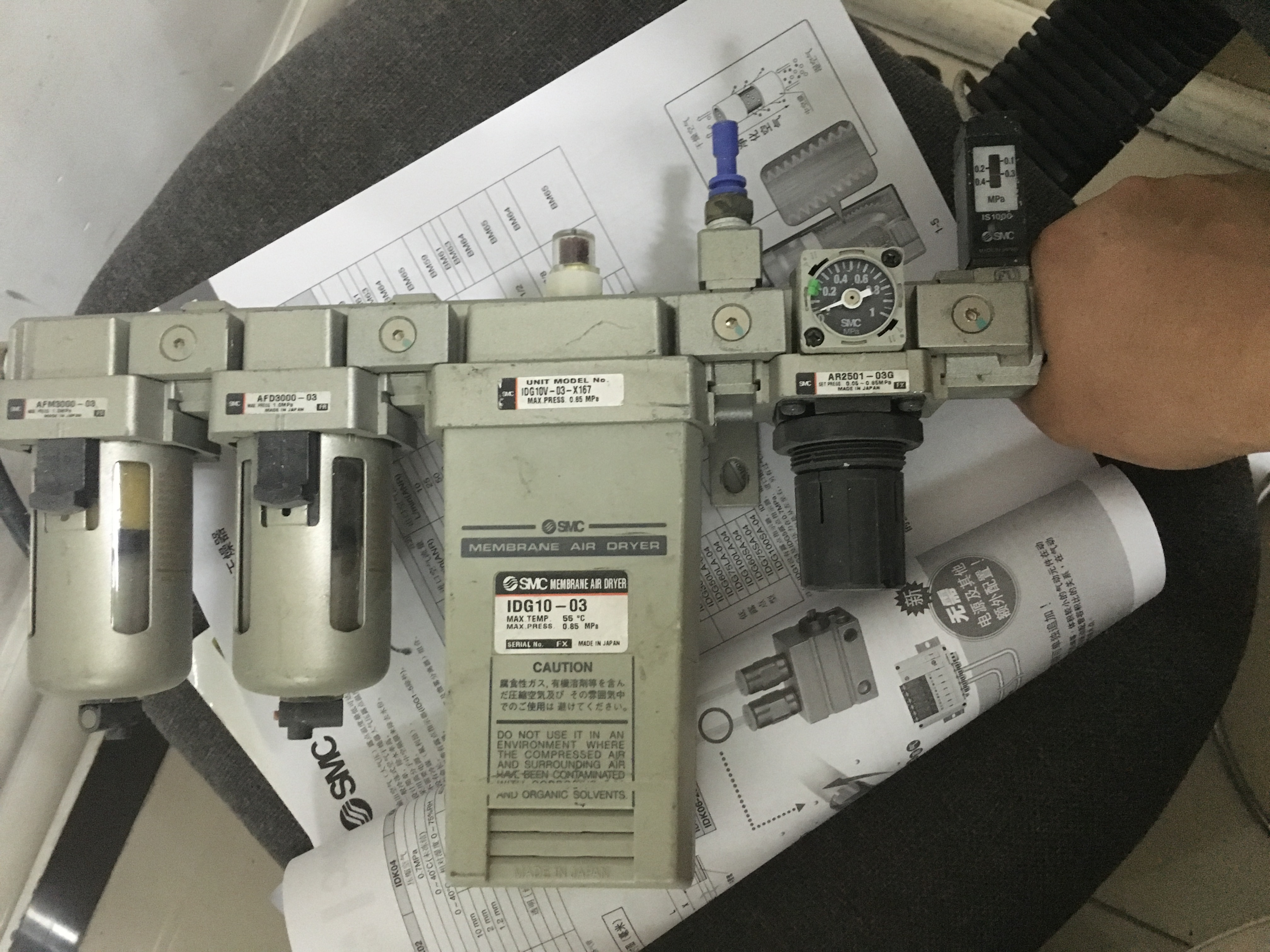 SMC dryer group AFM3000-03 AFD3000-03 IDG10-03 AR2501-03G IS1000