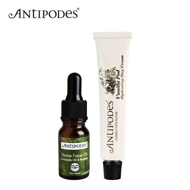 Antipodes mini保湿套装(补水日霜15ml玫瑰果精华10ml)