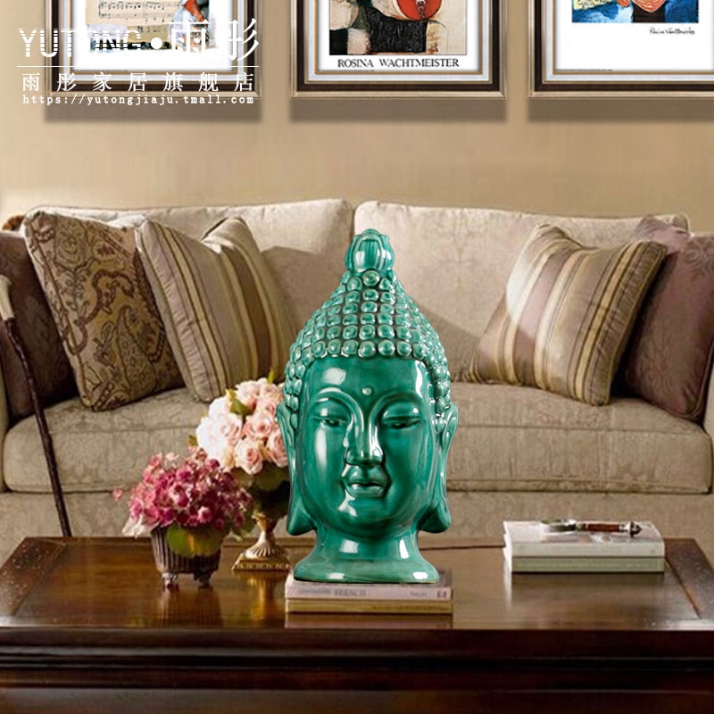 Jingdezhen ceramic ice cracked piece process beadle furnishing articles of Buddha club hotel business gifts ceramic arts and crafts