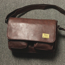 ThreeBox tide Bag Mens shoulder bag shoulder bag Korean messenger bag retro mens bag mens casual bag ipad