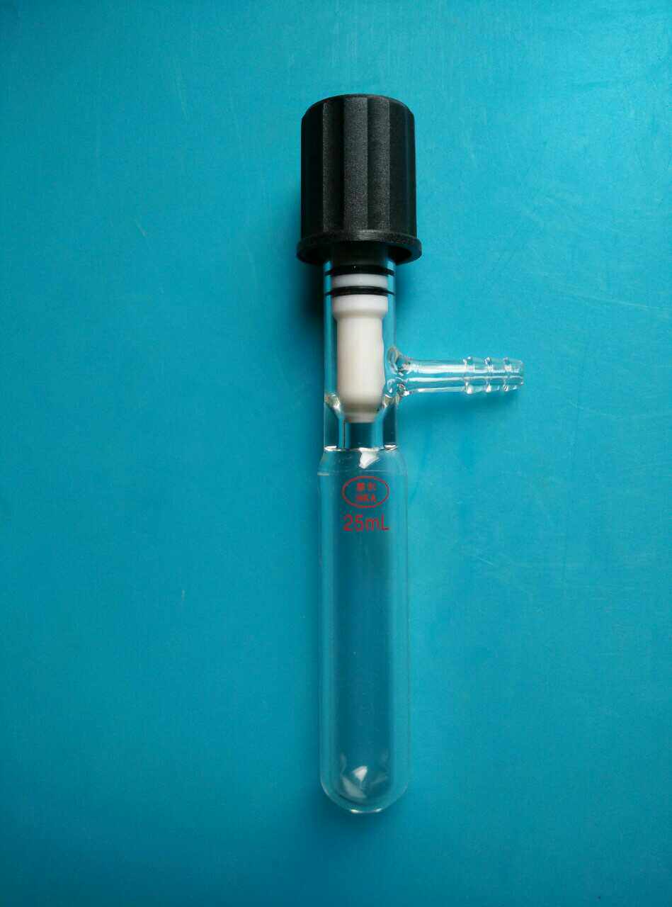 筒形溶剂储存瓶25ml(0一8mm) 管状反应管高真空阀侧支管schlenk管