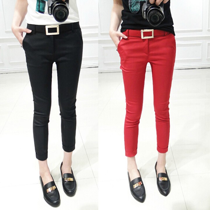 2026 New Spring, Autumn, and Summer Women's Korean Fashion Slim-Fit Casual Cropped Pants Ol Nine-Point Pants for Women 2026 New Spring, Autumn, and Summer Women's Korean Fashion Slim-Fit Casual Cropped Pants Ol Nine-Point Pants for Women