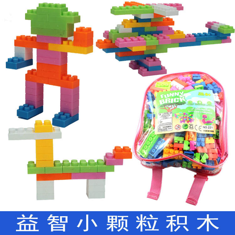Puzzle Doll City Square Block Plastic Collared Building Blocks House Assembly Kindergarten Early Teach Play Inserts 288 Blocks