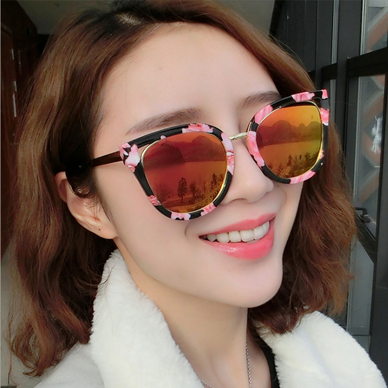 European and American fashion retro fashion models female white-collar driving anti-UV sunglasses leisure travel sunglasses