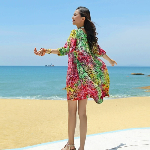 Приталенная летняя одежда, пляжное платье, большой размер