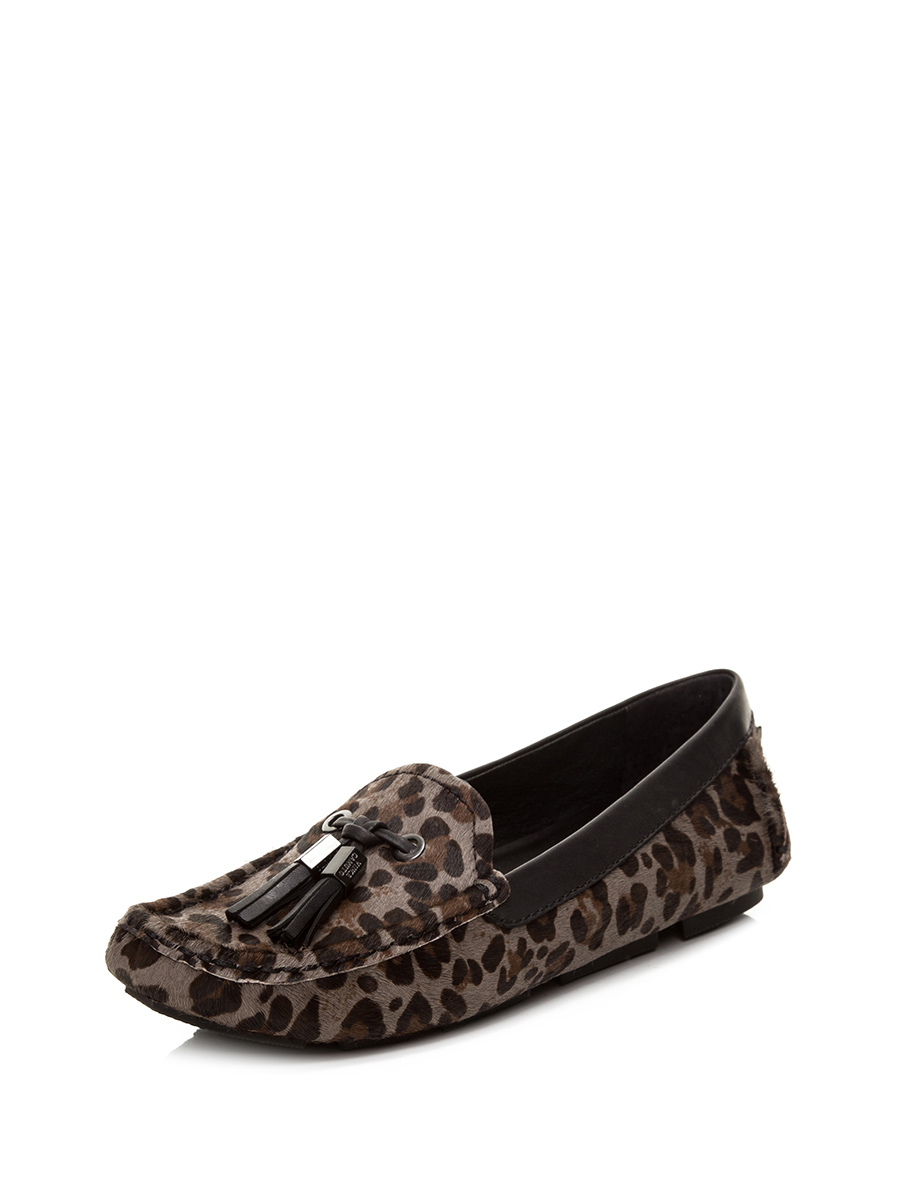 VINCE CAMUTO 灰色豹纹饰吊穗休闲鞋