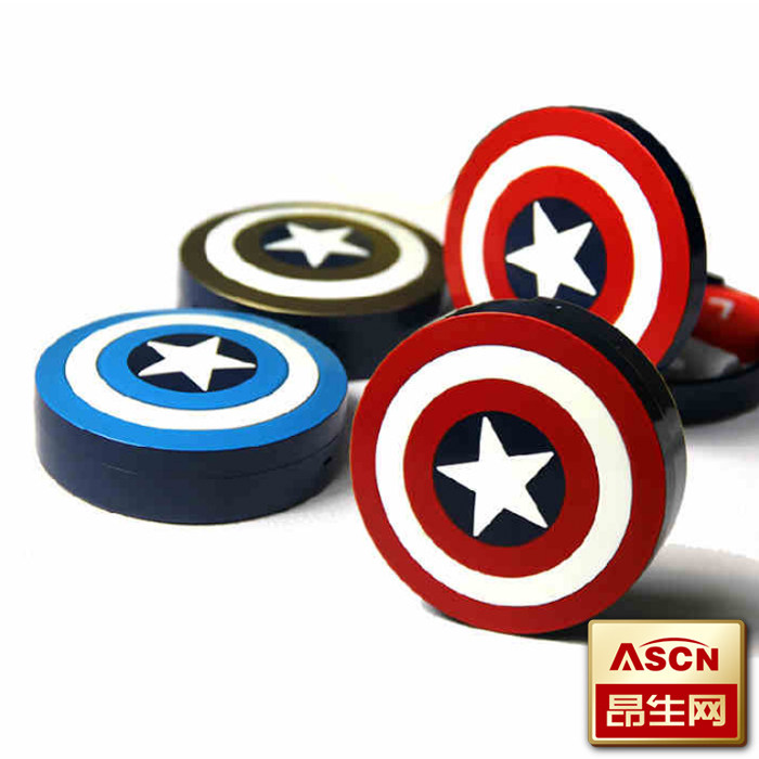 [买2送滴眼液]美国队长 精致眼睛盒美瞳伴侣盒 隐形眼镜盒TF