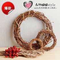 Festival decoration new products pendant Christmas tree wreath rattan pine fruit branches dried flowers forget me original ecology