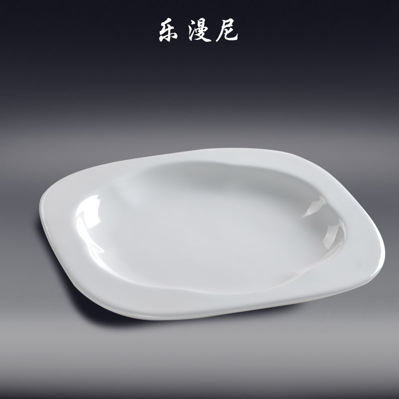 To diffuse, marriott name plum flower disc - pure healthy hotel ceramic tableware eat hot and cold food heterotypic plates at home