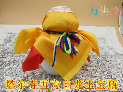 A five-square Dragon King treasure bottle with a Tibetan height of 17 cm and a maximum diameter of 12 cm