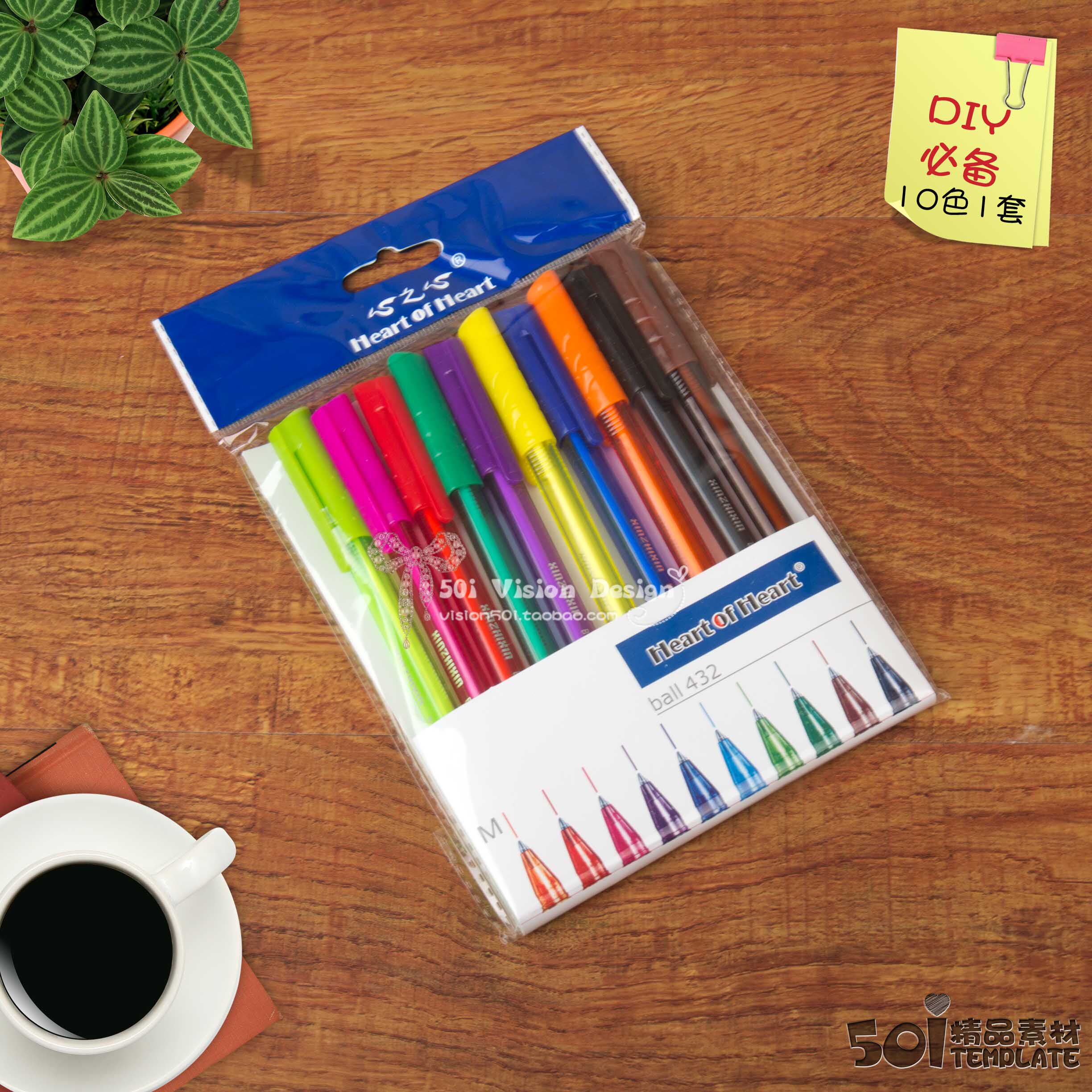 Color Ballpoint Pen Triangle Pen Rod 10 Color suit Triangle pen Triangle Pen Ball pen Pen Triangle Middle pen