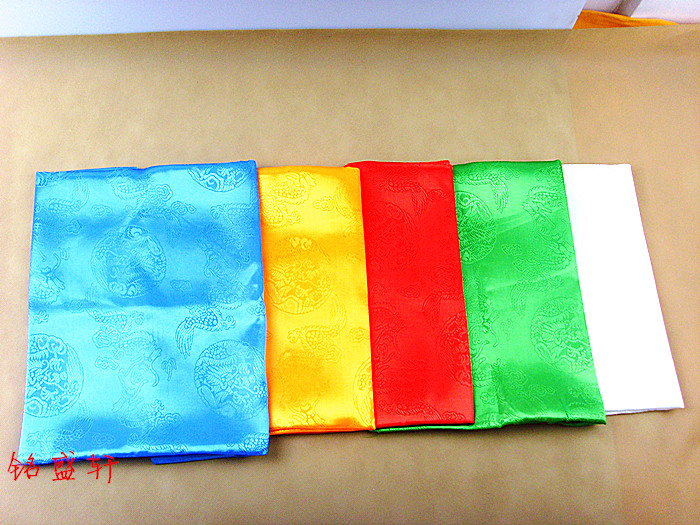 Tibetan Buddhism Silk jacquard dragon pattern Auspicious eight treasures Ruyi Hada blessing