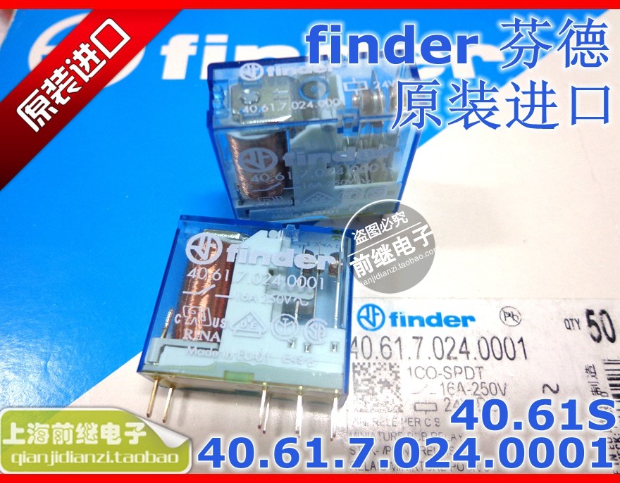 New Original finder 40 61 7 024 0001 Type 40 61S 24VDC Relay