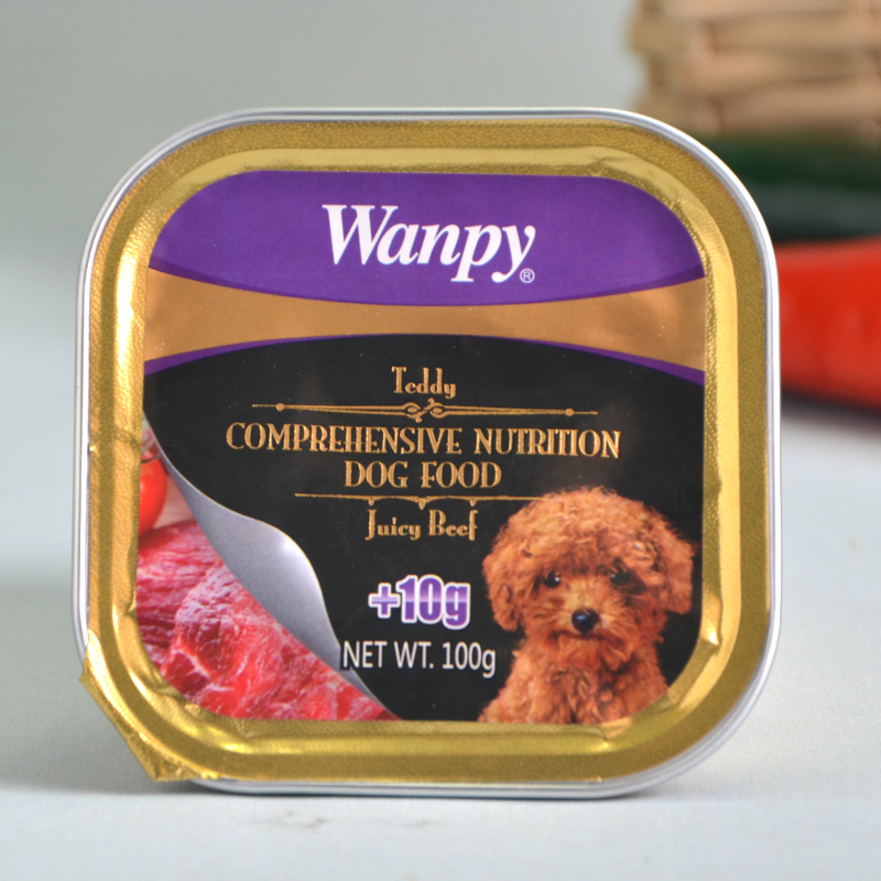 顽皮狗罐头 泰迪贵宾比熊成犬焖汁牛肉狗罐头湿粮零食110g
