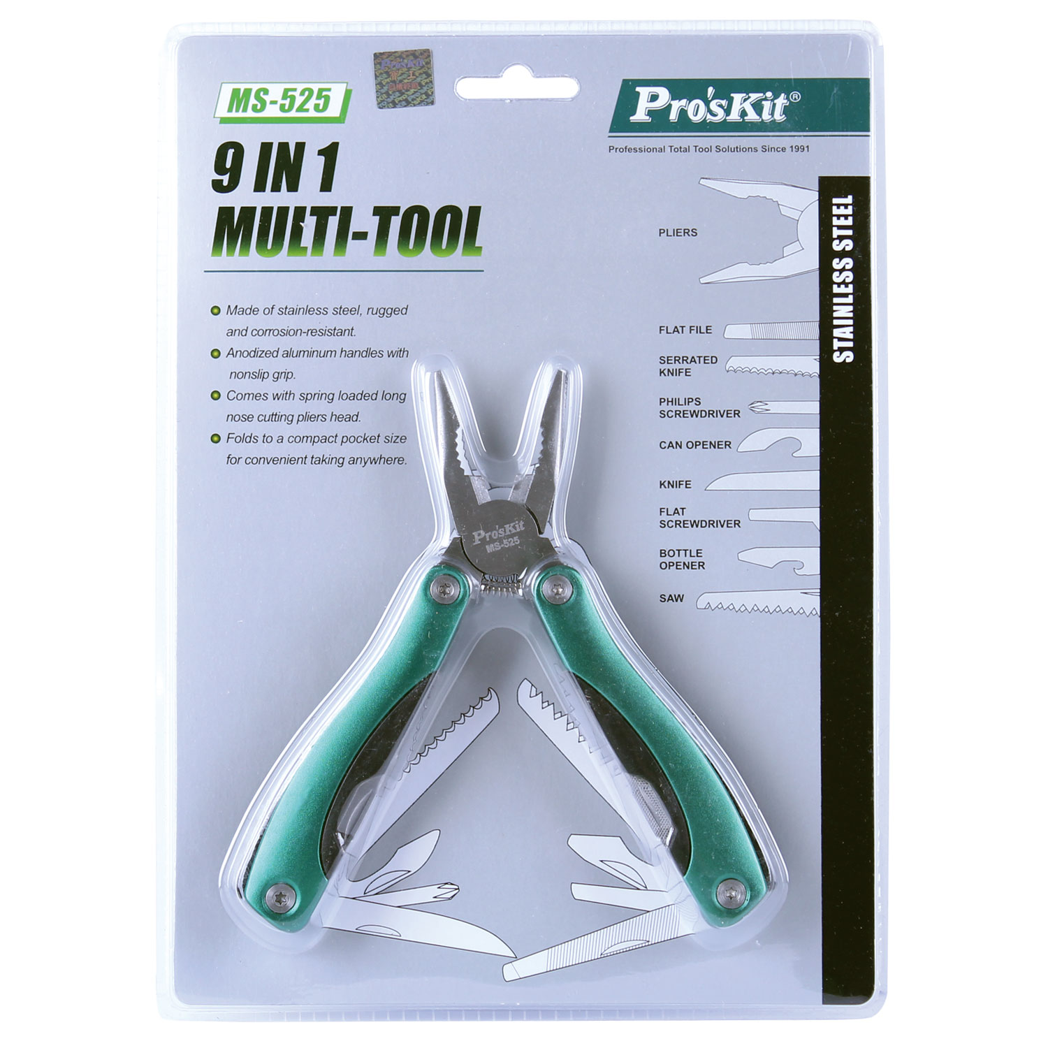 Original installation Taiwan Baoworkers MS-525 9 Hop 1 aluminum alloy tool Multi-functional cutter group Wanuse cutter group